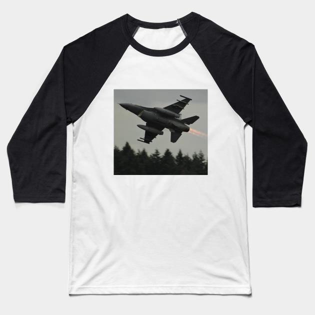F-16 in afterburner Baseball T-Shirt by acefox1